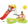 Set šmykľavka Toboggan Funny dĺžka 200 cm Smoby a pieskovisko motýľ s vodotryskom 2*95 litrov