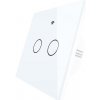 Smart vypínač osvetlenia MOES WS-EU2-RFW-N 2-tlačítkový WiFi Tuya