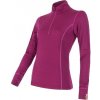 Tričko dlhé dámske SENSOR MERINO ACTIVE zips lilla XL