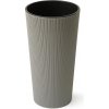 LAMELA, kvetináč LILIA ECO JUMPER – prúžok O 19 cm, výška 36,4 cm, sivý