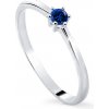 Cutie Diamonds Minimalistický prsteň z bieleho zlata so zafírom DZ8011-SF-X-2 66 mm