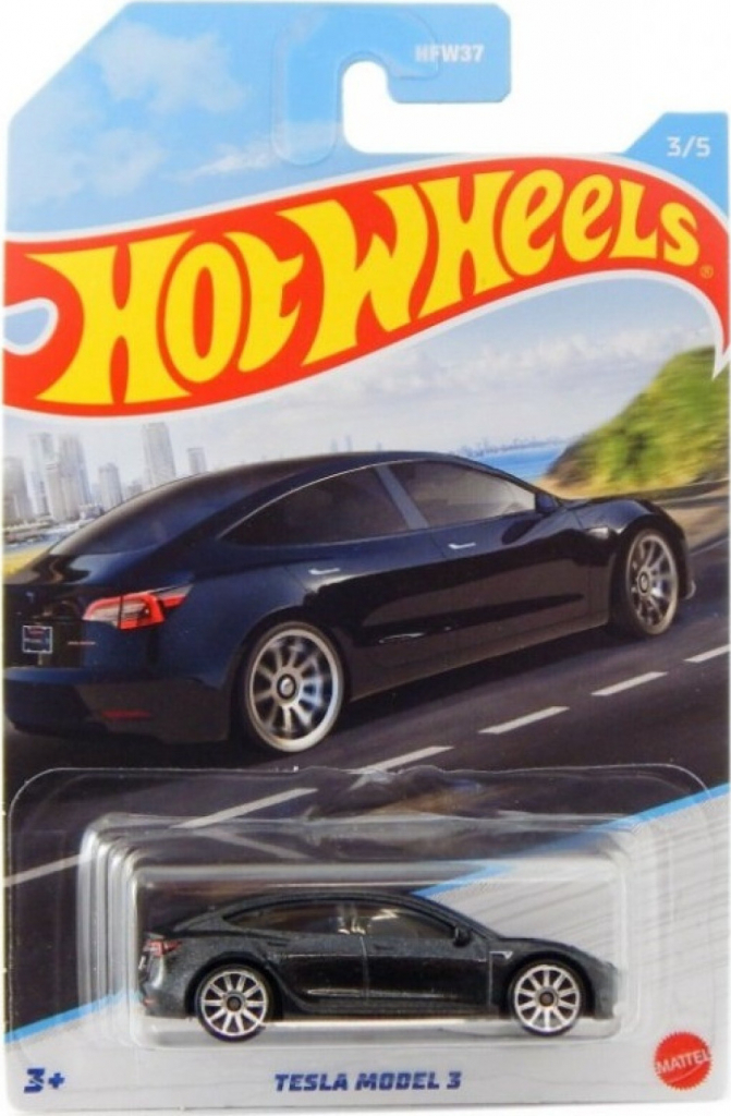 MATTEL Hot Wheels Luxusní sedan TESLA MODEL 3 3/5