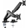 TECHLY Double Monitor Desk Stand 17-32inch with Gas Spring Black