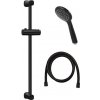 EBS Sprchová súprava s tyčou 65,7 cm, 1 tryska 10,3 cm, čierna 1 set
