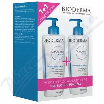 Bioderma Atoderm krém výživný telový 2 x 500 ml darčeková sada