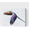 Vymalujsisam.sk Maľovanie podľa čísiel - Letiaci papagáj Veľkosť: 30x40cm, Rám: Na kartónovej doske
