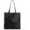 Georgia Black Soft Grain Leather - kožená shopper kabelka