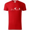 Karate EKG - Tričko z organickej bavlny - L ( Červená )