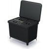 Prosperplast Odpadkový kôš Prosperplast SYSTEMA 1x23l + 2x10l čierny