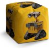 Sablio Taburet Cube Wall-E robot Žltý: 40x40x40 cm