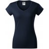 MALFINI Dámske tričko Fit V-neck - Námornícka modrá | L