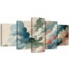 5-dielny obraz farebné oblaky v abstraktnom sne
