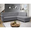 Rohová sedacia súprava 7405, čierno-šedá tkanina, pravý roh, bez rozkladu