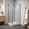 Hopa Sprchovací kút SMART - RANDA Farba rámu - Chróm/Leštený hliník (ALU), Rozmer A - 80 cm, Rozmer B - 80 cm, Smer zatvárania - Univerzálna Ľavé / Pravé, Výplň - Grape bezpečnostné sklo - 4/6 mm OLBR