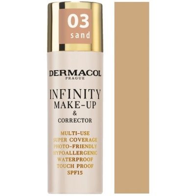 Dermacol Infinity Viacúčelový make-up a korektor 03 Sand 20 g