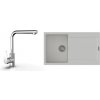 K-StrongSinks S3 Set drez Zala 860x500mm granit biela + Batéria Stréva chrom