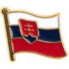 Odznak Slovenská vlajka zlatá (Kovový odznak so slovenskou zástavou veľ. 1,8cm x 1,5cm)