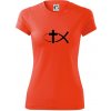 Ježíšova ryba - Dámske Fantasy športové (dresovina) - 2XL ( Neónová oranžová )