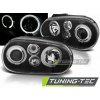 Tuning-tec PREDNÉ SVETLOMETY ANJELSKÉ OČI ČIERNA pasujú na VW GOLF 4 09.97-09.03