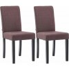 Súprava 2 jedálenských stoličiek látka Ina, hnedá