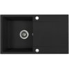 Kuchinox Laut, 1-komorový granitový drez 760x440x174 mm + sifón, čierna, LAV-SBZ_B11Y