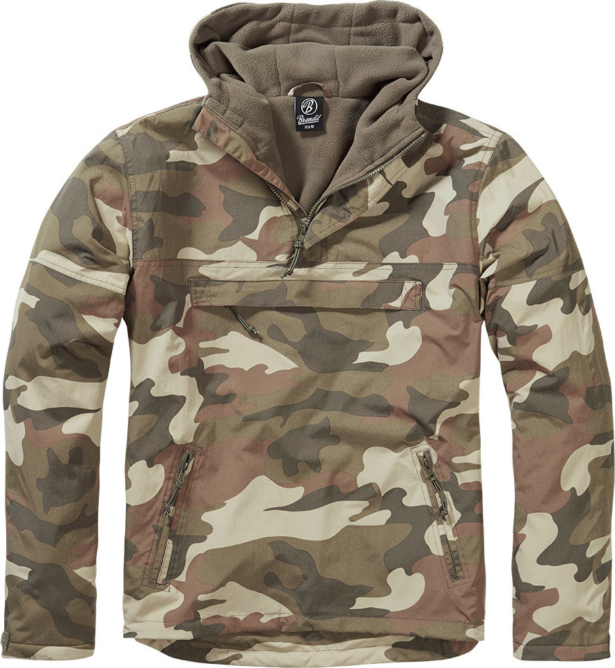 Brandit Fleece Pull Over Windbreaker light woodland