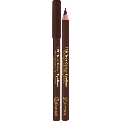 Dermacol 12h True Colour Eyeliner drevená ceruzka na oči 06 Dark Brown 2 g