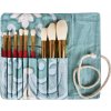 BEAUTY 9 ks profesionálnych prírodných štetcov na make-up s látkovým puzdrom súprava na líčenie
