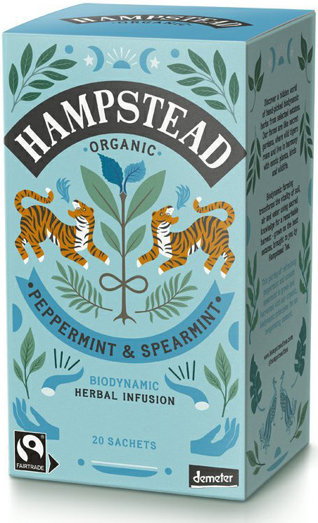 Hampstead Tea London BIO Mätový čaj bez kofeínu 20 vrecúšok