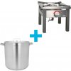 TECHNICA [Set] Vysoký hrniec s objemom 50,3 l a priemerom 400 mm s vekom z nehrdzavejúcej ocele + Plynový sporák 400x400x350 mm, 6,5 kW