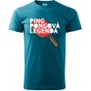 Ping Pongová legenda - Klasické pánske tričko vyššej gramáže - 3XL ( Tmavý tyrkys )