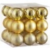LAALU Sada 27 ks ozdôb: Ozdoby okrúhle zlaté mix 6 cm