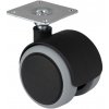 Walteco Nábytkové koliesko s platničkou, priemer 50 mm, nosnosť 30 kg Množstvo: 1 ks , 3057