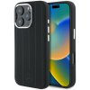 Mercedes Liquid Silicon Stripes Pattern MagSafe zadný kryt pre iPhone 16 Pro Black