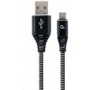 Gembird CC-USB2B-AMCM-2M-BW USB 2.0 AM na typ C (AM/CM), 2m, černo-bílý