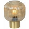 LUCIDE 45586/20/62 MALOTO stolová lampa Ø20cm E27/40W jantárová/zlatá