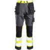 Reflexné pracovné nohavice FLASH Veľkosť: 54, Farebnosť: Šedá/Žltá