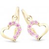 Cutie Jewellery Detské náušnice zlaté C2757Z-Pink