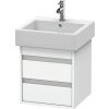 Duravit Ketho skrinka 45x44x48 cm závesná kúpeľňová skrinka pod umývadlo biela KT663501818