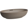 LAUFEN IlBagnoAlessi oválna umývadlová misa bez otvoru, s prepadom, 700 x 400 mm, matná kávová, H8189781881091