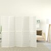 Skladací paraván s 5 panelmi, japonský štýl 200x170 cm biely-ForU-352089