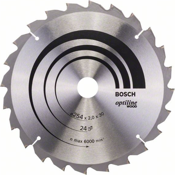 BOSCH Pílový kotúč Optiline Wood 254x2,0/1,4 mm 2608640434