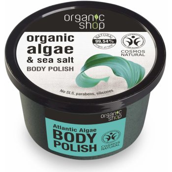 Organic Shop telový peeling Organické riasy a Morská soľ 250 ml