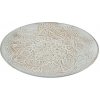 Dekoratívny drevený podnos biely so zlatými detailmi 30 cm