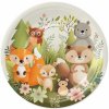 Party Papierové taniere Lesné zvieratká, 6 ks