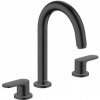 Hansgrohe Vernis Blend trojotvorová umývadlová batéria 150 s odtokovou súpravou s tiahlom, EcoSmart, matná čierna, 71553670
