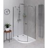 POLYSAN FORTIS LINE 110 x 90cm ľavý sprchový kút oblúkový asymetrický, profil chróm, sklo číre, FL5190L