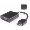 PREMIUMCORD Předvodník HDMI na VGA se zvukem 3,5mm jack- černý khcon-19