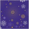 Godan Vianočné servítky tmavomodré - Snehové vločky 33 x 33 cm 20 ks