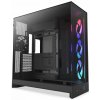 NZXT skříň H9 Flow RGB dvoukomorová ATX / 1x140 RGB mm / 1x 120mm RGB fan / prosklená / černá